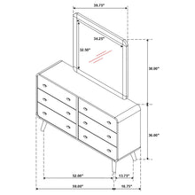 Load image into Gallery viewer, Winston - 6 Drawer Dresser With Mirror
