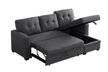 Load image into Gallery viewer, Upholstered Pull Out Sectional Sofa With Chaise
