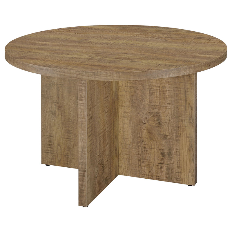 Larrabee - Round Dining Table - Mango Color