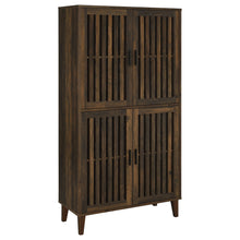 Load image into Gallery viewer, Sakai - 4 Door Tall Accent Cabinet With Slatted Doors - Brown
