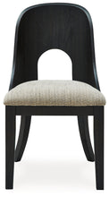 Load image into Gallery viewer, Rowanbeck - Dining Upholstered Side Chair (Set of 2) - Gray / Black
