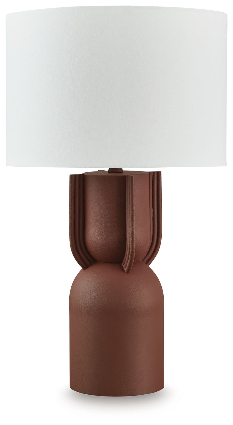 Rowandale - Metal Table Lamp - Brick Red