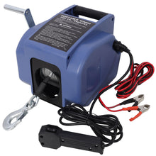 Load image into Gallery viewer, Reversible Electric 12V Trailer Winch For Boats Up To 5000 Lbs, Galvanized Wire Rope Casing - Blue
