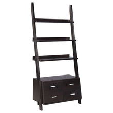 Load image into Gallery viewer, Shasta - 5 Shelf Ladder Bookshelf With Drawers - Cappuccino
