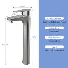 Load image into Gallery viewer, Single Handle Vessel Sink Faucet

