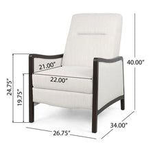 Load image into Gallery viewer, Drury - Contemporary Fabric Upholstered Pushback Recliner
