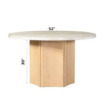 Load image into Gallery viewer, Qwin - Marble Top Round Dining Table - Natural
