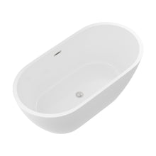 Load image into Gallery viewer, Elegant Oval Freestanding Bathtub, Overflow &amp; Pop Up Drain
