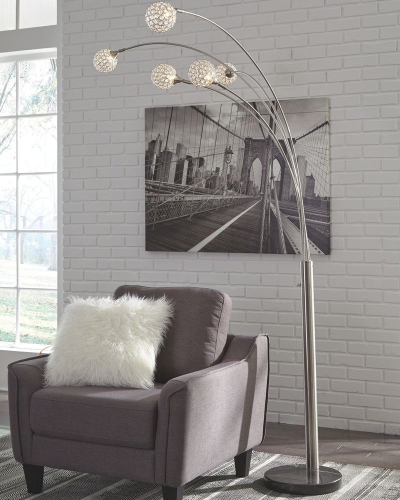 Winter - Metal Arc Lamp - Silver Finish