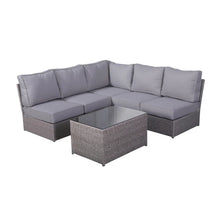 Load image into Gallery viewer, Comfortable Modern Patio Rattan Sectional Set With Cushions
