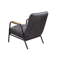 Load image into Gallery viewer, Nignu - Top Grain Leather Matt Iron Accent Chair - Gray
