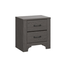 Load image into Gallery viewer, Modern 2 Drawer Nightstand - Brown - Wood
