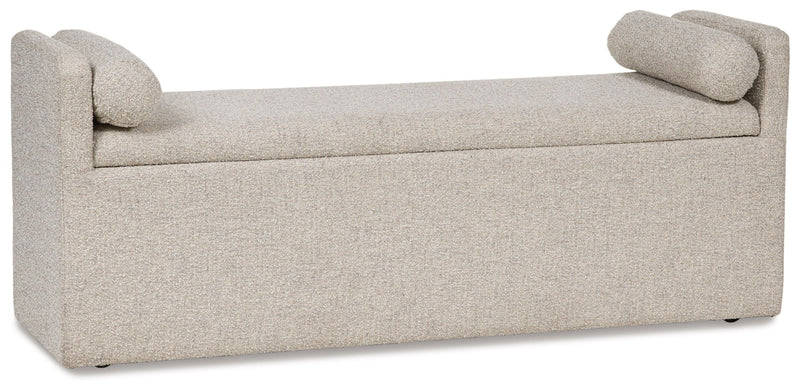 Galliden - Large Upholstered Dining Room Bench - Beige