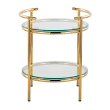 Load image into Gallery viewer, Rhonda - Contemporary / Glam Side Table - Gold / Clear
