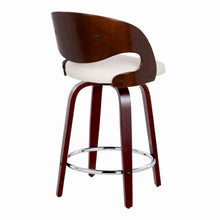 Load image into Gallery viewer, Pino - Mid Century Modern Fixed Height Barstool With Swivel With Round Footrest (Set of 2)
