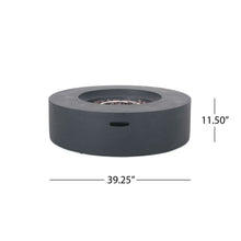Load image into Gallery viewer, Modern Lightweight Concrete Outdoor Circular Fire Pit 50, 000 Btu
