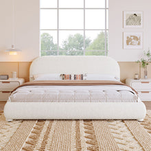 Load image into Gallery viewer, Upholstered Simple Modern Bedroom Bed With Curved Headboard
