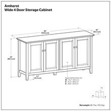 Load image into Gallery viewer, Amherst - 4 Door Storage Cabinet
