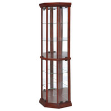 Load image into Gallery viewer, Jacob - 6 Shelf Curio Display Cabinet - Red / Brown
