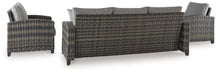 Load image into Gallery viewer, Oasis Court - Sofa, Chairs, Table Set (Set of 4) - Gray
