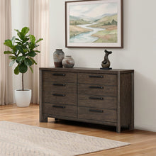 Load image into Gallery viewer, 8 Drawer Dresser With Rustic Design
