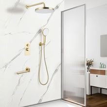 Load image into Gallery viewer, 10" Shower System Set With Control Valve And Overhead Shower
