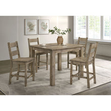 Load image into Gallery viewer, Cressley - 5 Piece Counter Height Dining Set With Ladder Back Chairs - Light Oak
