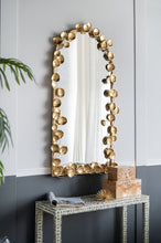 Load image into Gallery viewer, Full Length Arched Wall Mirror With en Leaf Accents Decorative Mirror For Living Room Bedroom - Gold
