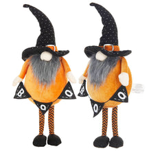 Load image into Gallery viewer, Standing Gnome With Gnome &amp; Holding Banner, For Halloween Decor
