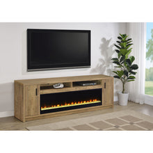 Load image into Gallery viewer, Nevada - Fireplace TV Stand With Flame Visualizer - Brown
