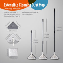 Load image into Gallery viewer, Effortless Wall Cleaning Mop With Disposable Pads, Versatile Triangle Design - White
