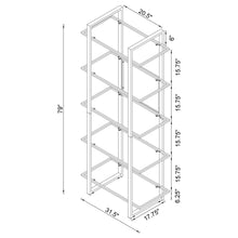Load image into Gallery viewer, Colfax - 5 Shelf Bookshelf - Clear
