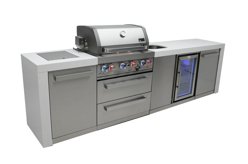 MONT ALPI 4-BURNER DELUXE ISLAND WITH A BEVERAGE CENTER-MAi400-DBEV