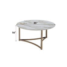 Load image into Gallery viewer, Aziz - Sintered Stone Top Round Coffee Table - White
