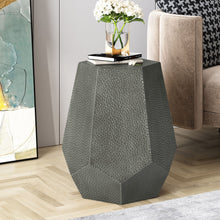 Load image into Gallery viewer, Modern Hammered Iron Geometric End Table
