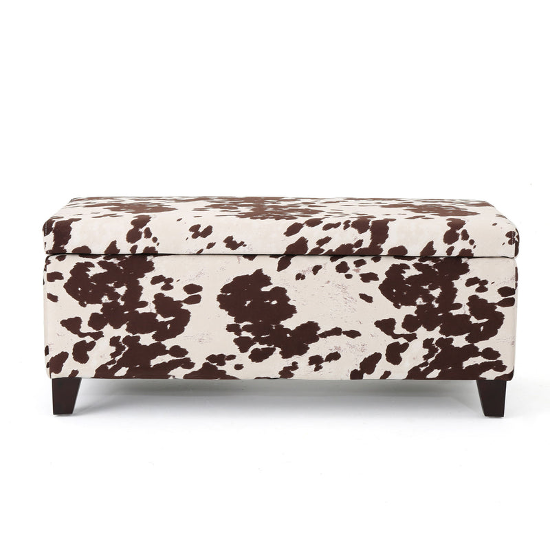 Storage Ottoman - Brown Multi