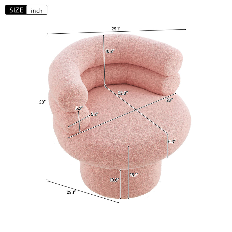 Round Swivel Accent Chair For Living Room
