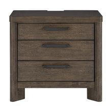 Load image into Gallery viewer, 3 Drawer Nightstand With USB - Dark Oak
