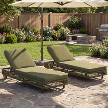 Load image into Gallery viewer, Outdoor Chaise Lounge &amp; Wheels, 5 Position Adjustable Backrest
