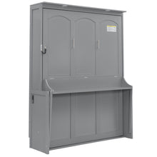 Load image into Gallery viewer, Murphy Bed With Desk, LED Lights &amp; USB Charging Station
