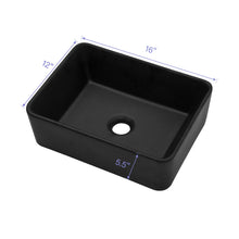 Load image into Gallery viewer, Sleek Ceramic Rectangular Vessel Bathroom Sink
