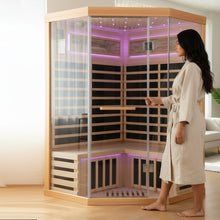 Load image into Gallery viewer, Double Sauna Room With Carbon Heating Plates - White Oak
