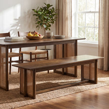 Load image into Gallery viewer, Dining Bench With Rattan Weave
