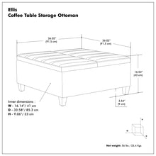 Load image into Gallery viewer, Ellis - Coffee Table Storage Ottoman Contemporary Design
