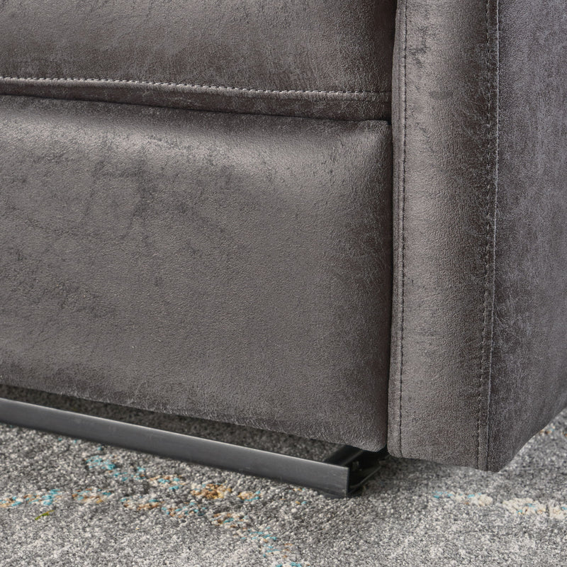 Alma - Contemporary Upholstered Loveseat Recliner - Slate