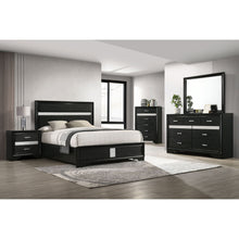 Load image into Gallery viewer, Modern Bedroom Set With Upholstered Headboard And Textured Storage

