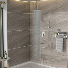 Load image into Gallery viewer, Modern Shower System With Waterfall Tub Spout, 12" Ceiling Mount Square Shower
