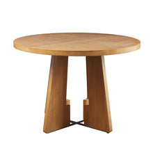 Load image into Gallery viewer, Round Dining Table With Pecan Wood Veneer - Walnut
