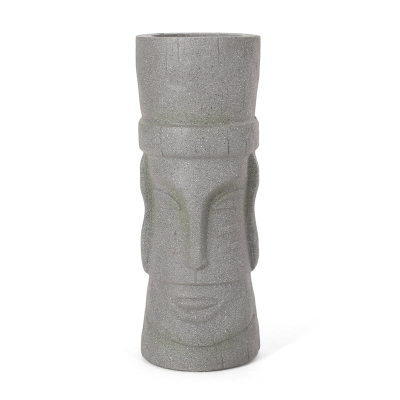 Classic Flower Planter With Magnesium Oxide Material - Stone Gray
