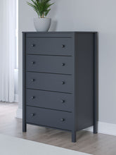 Load image into Gallery viewer, Simmenfort - Five Drawer Chest - Navy Blue
